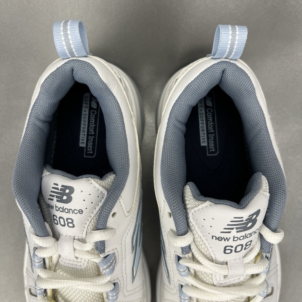 New Balance 608 V5 Womens Size 7.5 White Athletic Leather Walking Shoes Sneaker - Picture 14 of 15